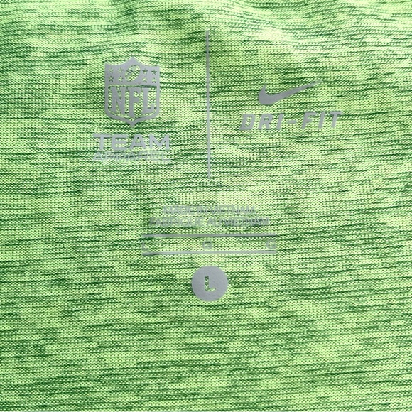 Nike | NFL Green Bay Packers V-Neck T-shirt Short Sleeve Heathered Green Large - Picture 8 of 8